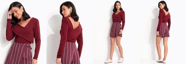 Blusa Bord� em Malha Texturizada