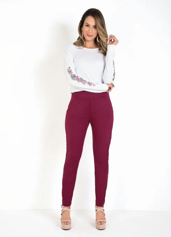 Moda Pop - Blusa Branca com Estampa nas Mangas 5