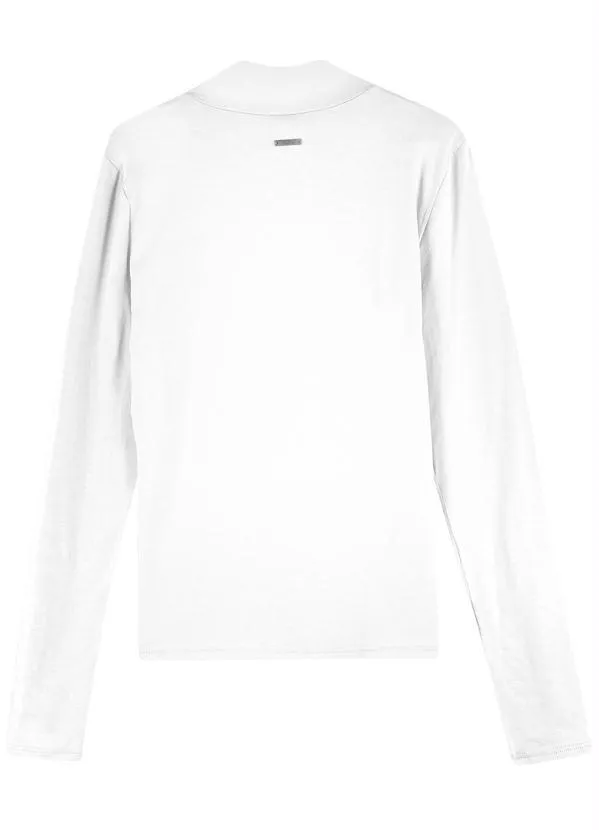 Enfim - Blusa Branca em Viscose Gola Alta 2