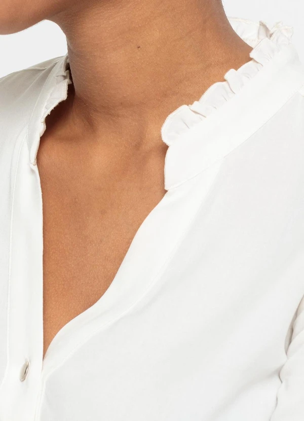 bonprix - Blusa Branca em Viscose Plana 4