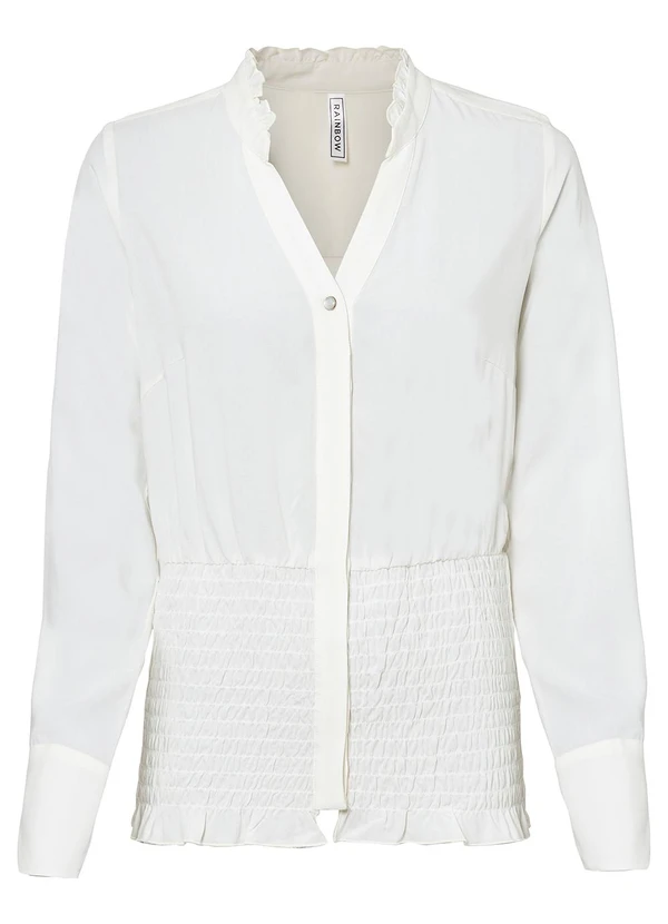 bonprix - Blusa Branca em Viscose Plana 5