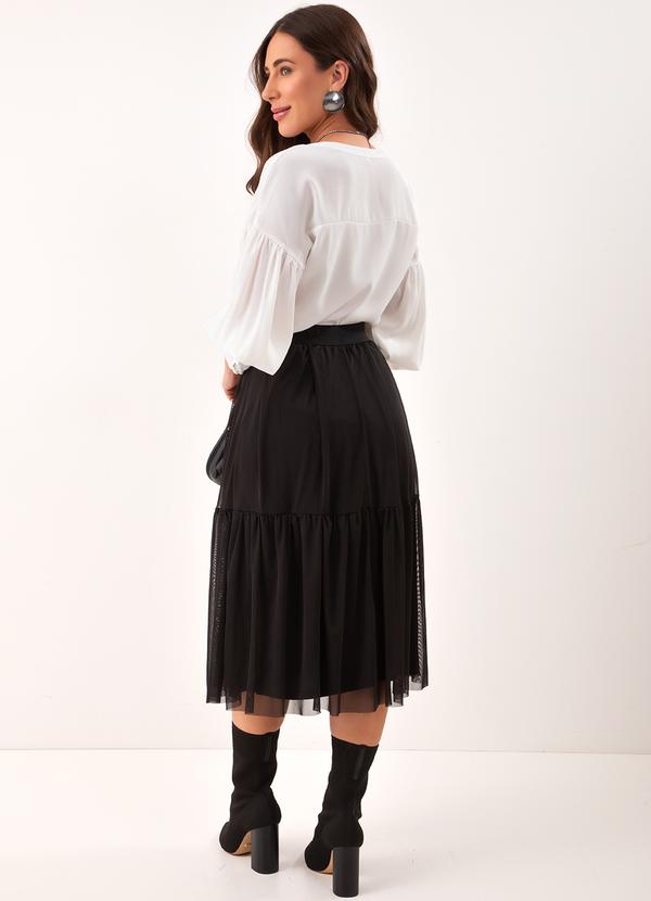 Quintess - Blusa Branco em Crepe Plano 5