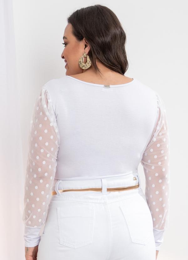 Quintess - Blusa Branco em Malha de Viscose 8