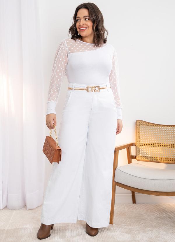 Quintess - Blusa Branco em Malha de Viscose 9