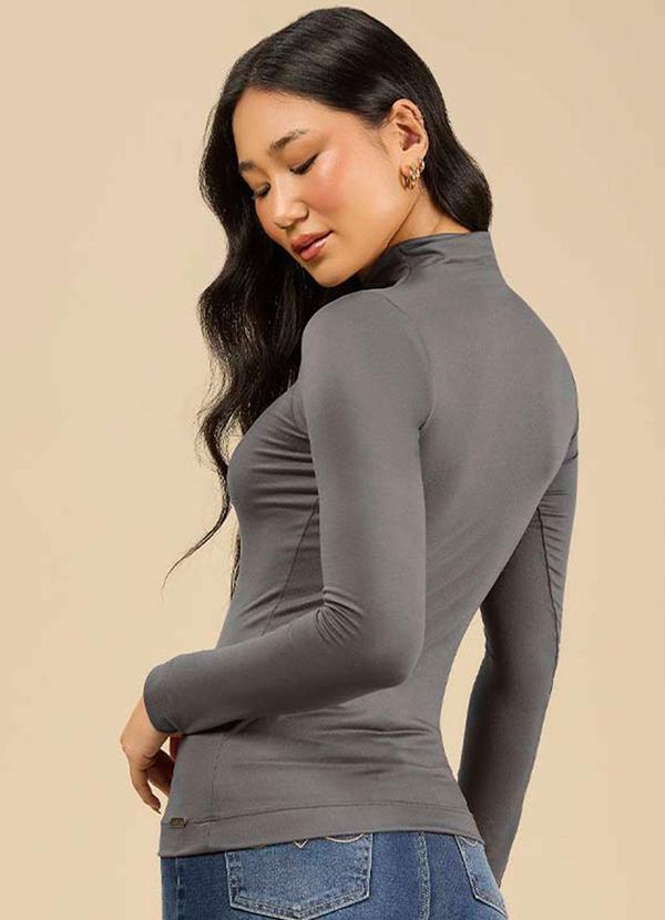 Angel - Blusa Cacharrel M/Longa Basic Cinza 2