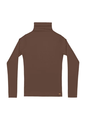 Angel - Blusa Cacharrel Suede Basic Marrom - ANGEL