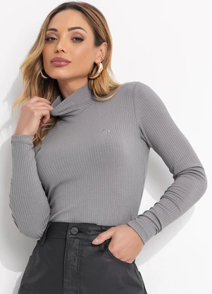Colcci - Blusa Canelada Cinza - COLCCI