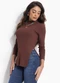 Colcci Jeans - Blusa Canelada Cj Cinza - variação: Marrom