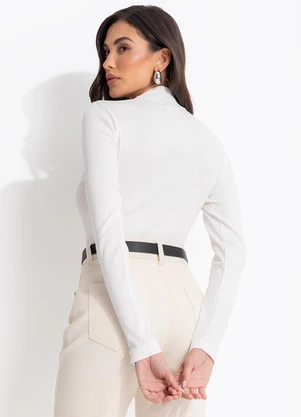 Colcci Jeans - Blusa Canelada Cj Off White - COLCCI JEANS