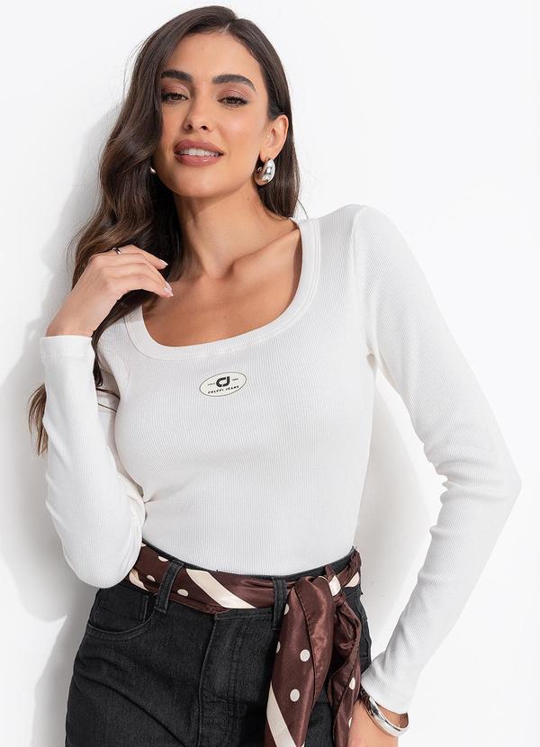 Colcci Jeans - Blusa Canelada Cj Off White