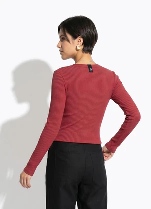 Colcci Jeans - Blusa Canelada Cj Vermelho - COLCCI JEANS