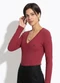 Colcci Jeans - Blusa Canelada Cj Marrom - variação: Vermelho