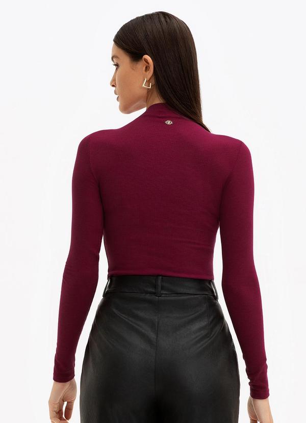 Principessa - Blusa Canelada Gola Alta Cilmara Vermelho 2