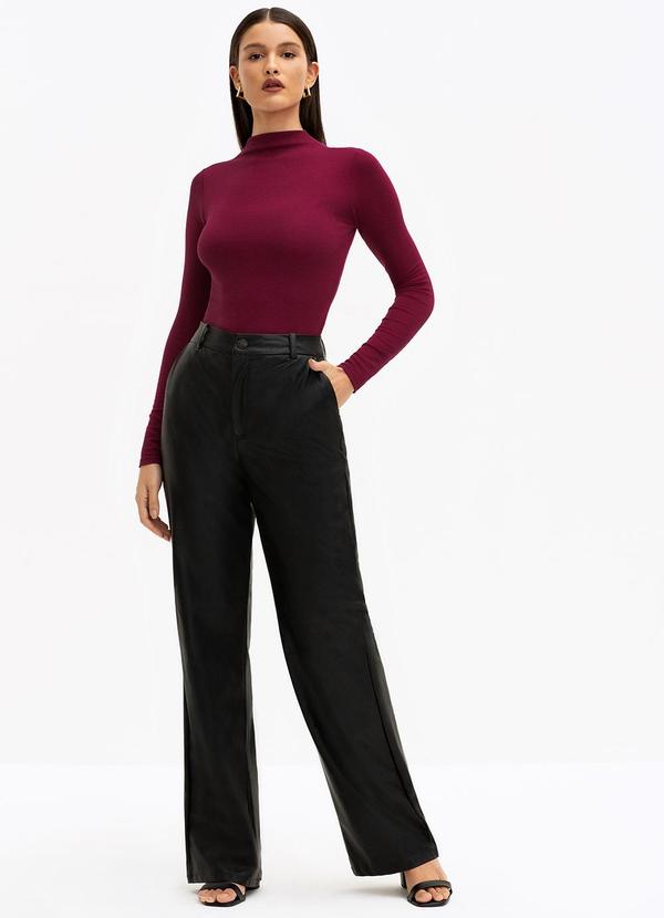 Principessa - Blusa Canelada Gola Alta Cilmara Vermelho 3