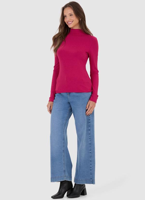 Malwee - Blusa Canelada Justa Feminina Pink 3