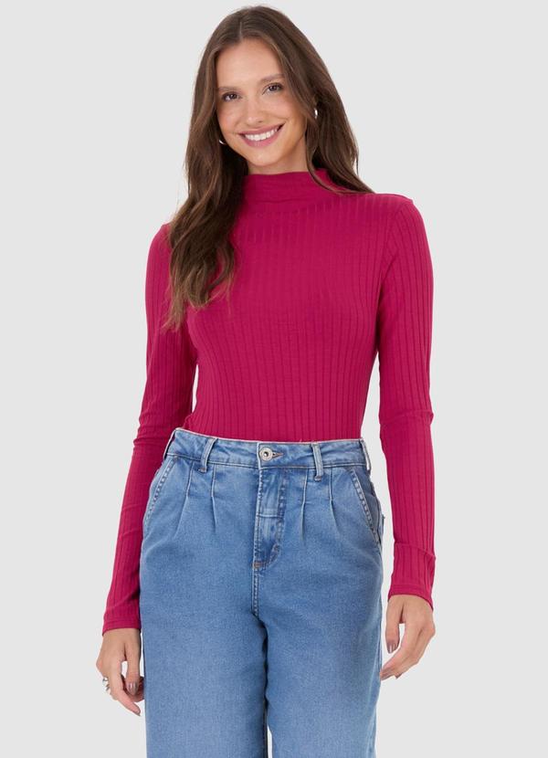 Malwee - Blusa Canelada Justa Feminina Pink 4