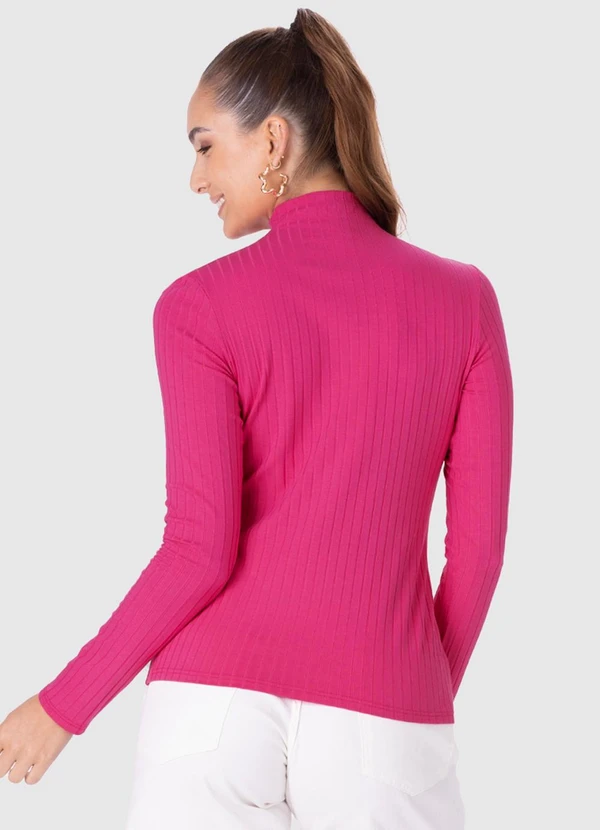 Malwee - Blusa Canelada Justa Feminina Rosa 2