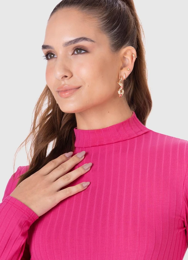 Malwee - Blusa Canelada Justa Feminina Rosa 3