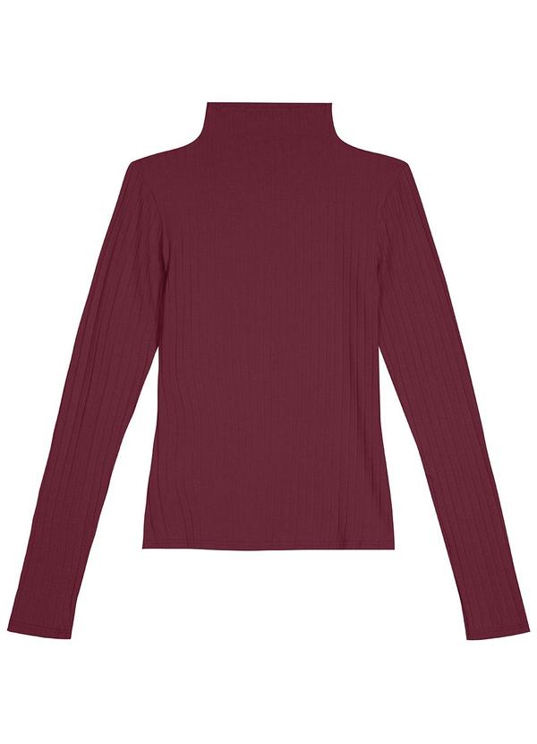 Malwee - Blusa Canelada Justa Feminina Roxo