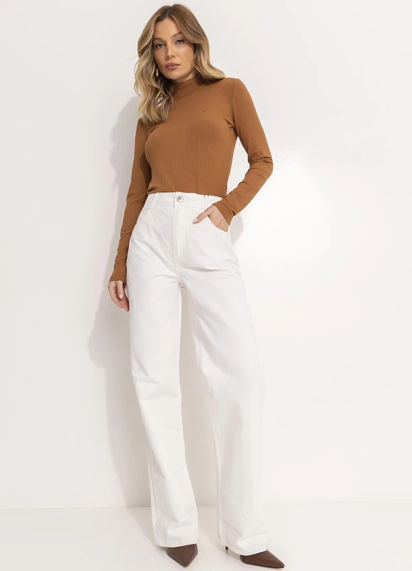 Colcci - Blusa Canelada Marrom 3