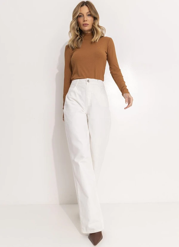 Colcci - Blusa Canelada Marrom 6