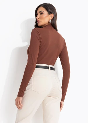 Colcci Jeans - Blusa Canelada Marrom - COLCCI JEANS