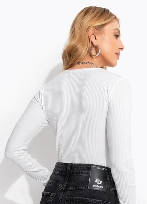 Colcci - Blusa Canelada Off White - COLCCI