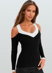 Blusa Canelada Preta