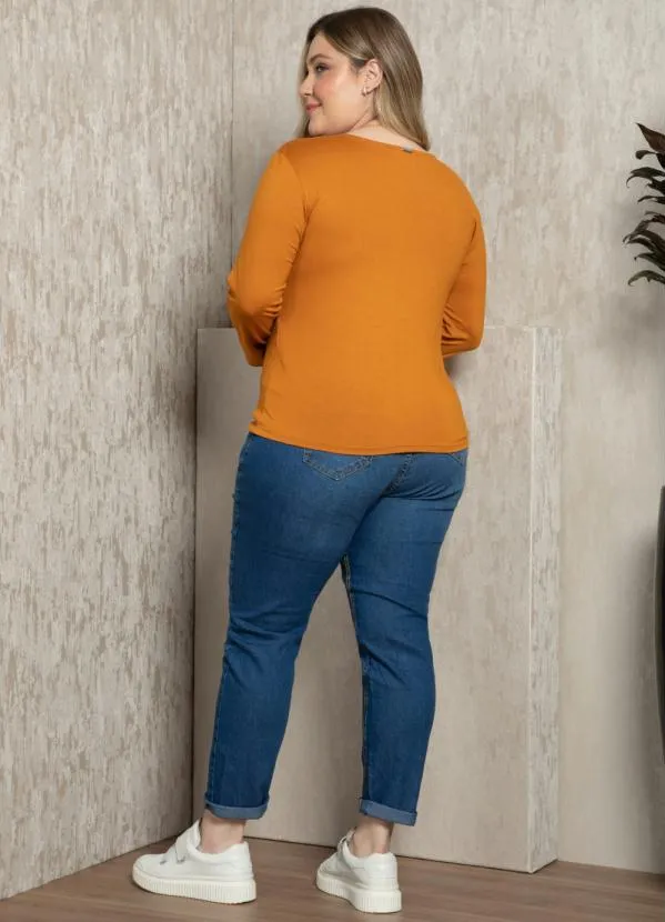 Quintess - Blusa Caramelo com Detalhe de Filete 9