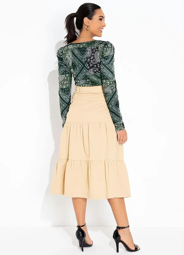 Rosalie - Blusa Cashmere Verde com Manga 4