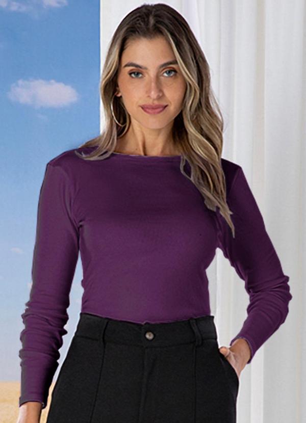 Use Modo - Blusa com Amarracao Costas Roxo