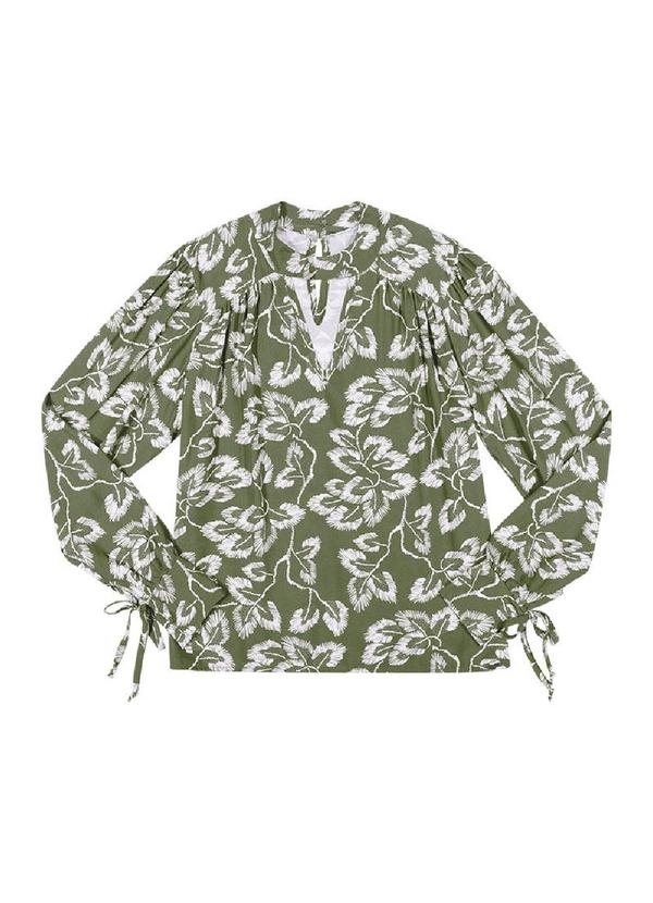 Rezzato - Blusa com Amarração no Punho Feminino Verde 3