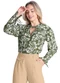 Outlet - Blusa com Amarração no Punho Feminino Preto - variação: Verde