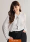 Lunender Mais Mulher - Blusa com Amarração Plus Size Cinza - variação: Cinza