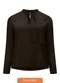 Lunender Mais Mulher - Blusa com Amarração Plus Size Cinza - variação: Marrom