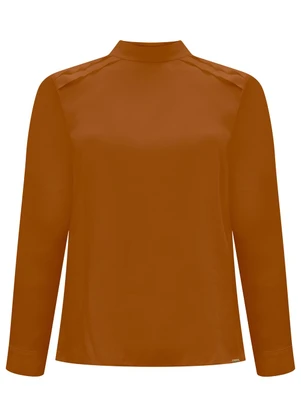 Lunender - Blusa com Amarração Posterior Laranja - LUNENDER