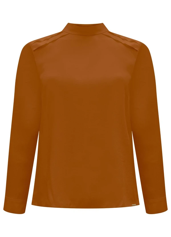 Lunender - Blusa com Amarração Posterior Laranja