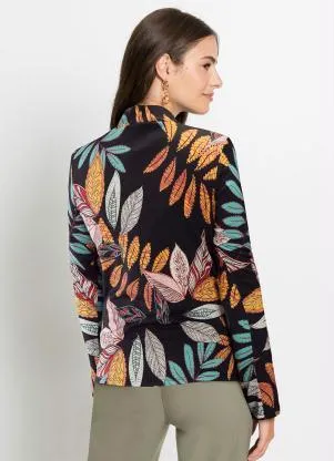 bonprix - Blusa com Amarração Preta - BONPRIX