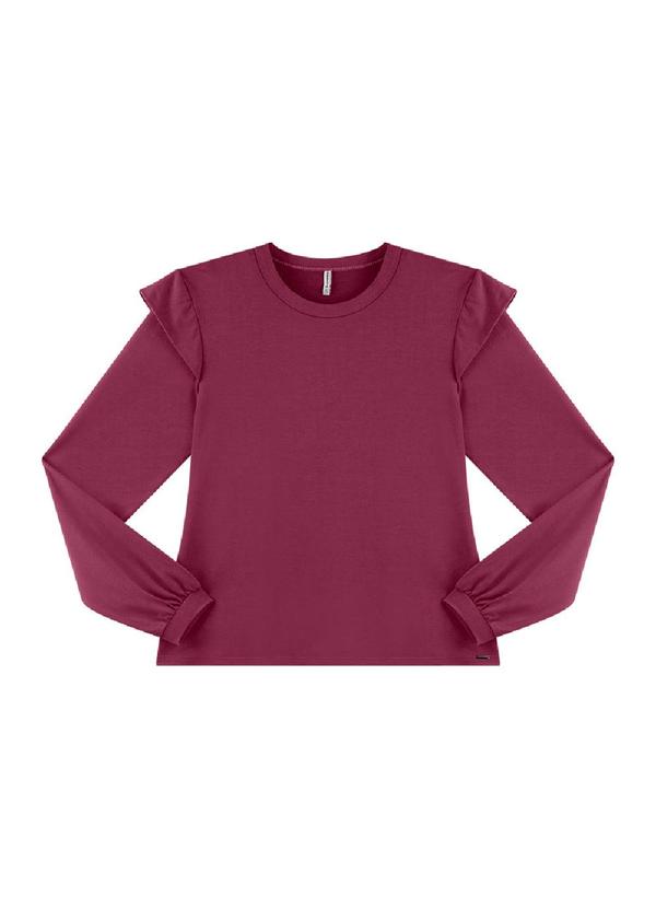 Rezzato - Blusa com Babado Feminino Roxo