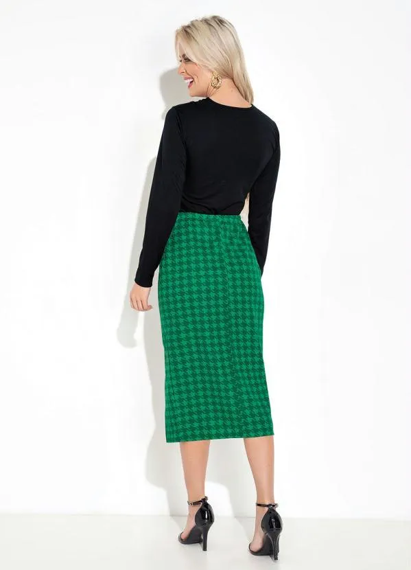 Moda Pop - Blusa com Decote Cruzado e Mangas Longas Preta 4