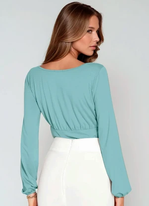 bonprix - Blusa com Detalhe em Renda Verde - BONPRIX