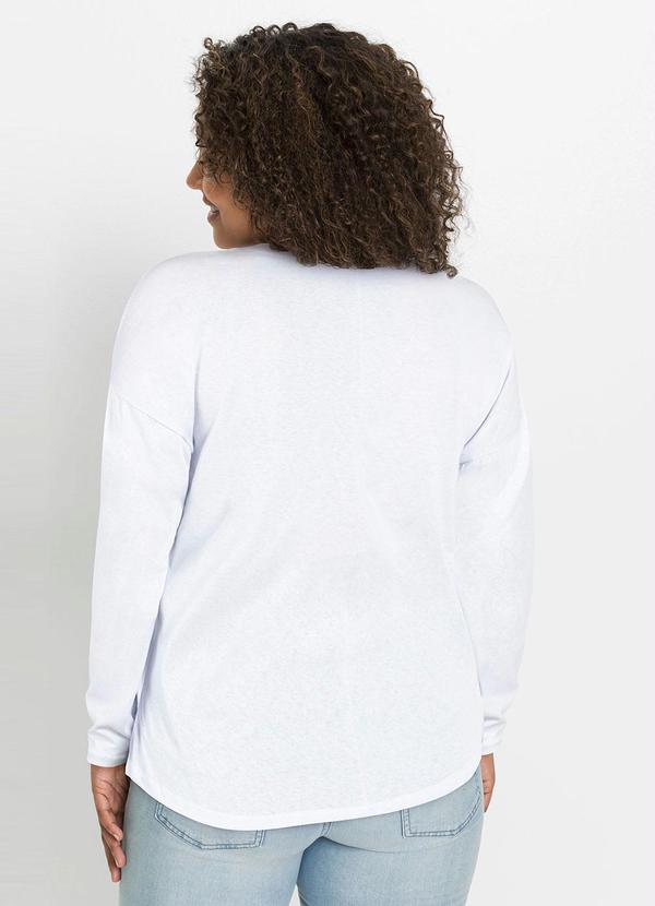 Outlet - Blusa com Estampa Bonprix Branca 6