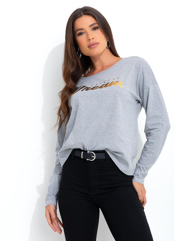 bonprix - Blusa com Estampa Manga Longa Mescla 3