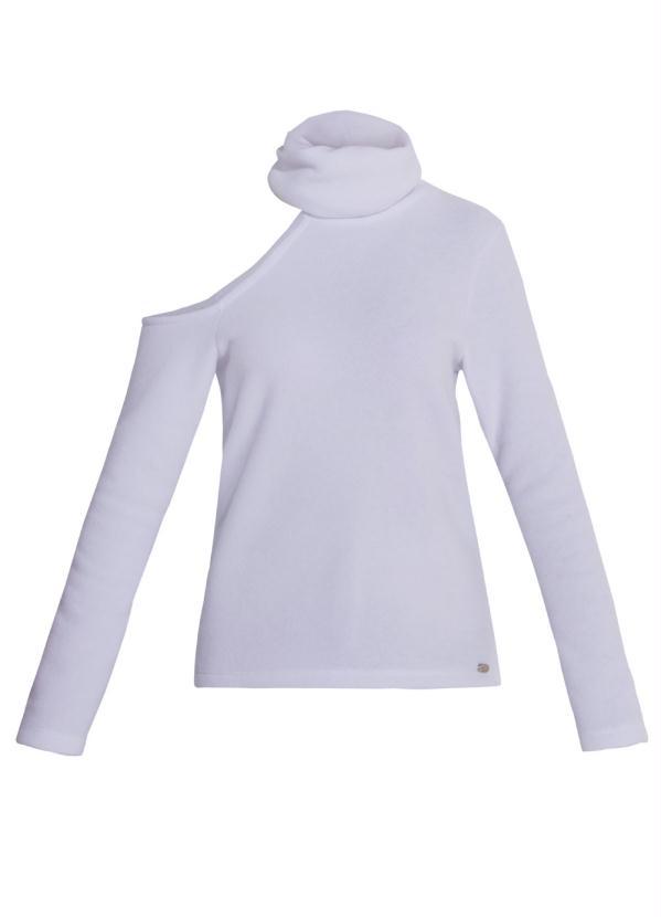 Quintess - Blusa com Gola Alta e Ombro Vazado Lavanda 5