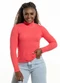 Cobertura - Blusa com Gola Alta que Vira Rosa - variação: Rosa