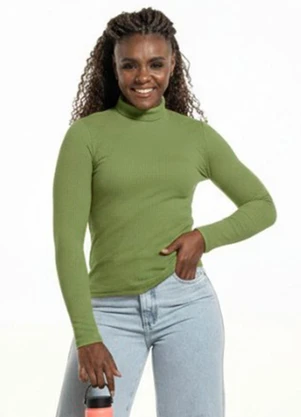 Cobertura - Blusa com Gola Alta que Vira Verde - COBERTURA