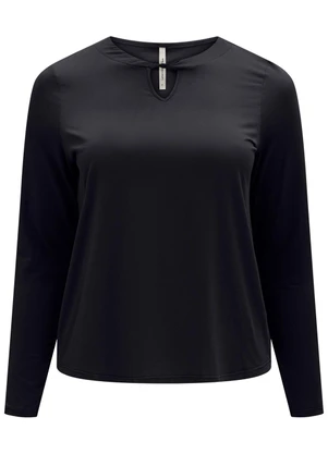 Lunender Mais Mulher - Blusa com Gola Redonda e Recorte Preto - LUNENDER MAIS MULHER