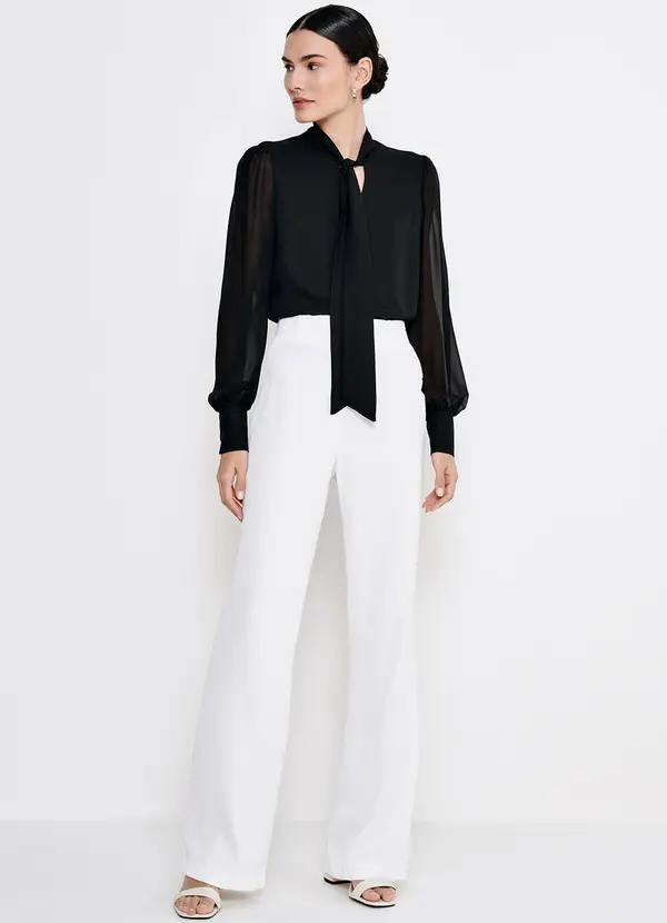 Principessa - Blusa Preta com Laço Vanilde 3