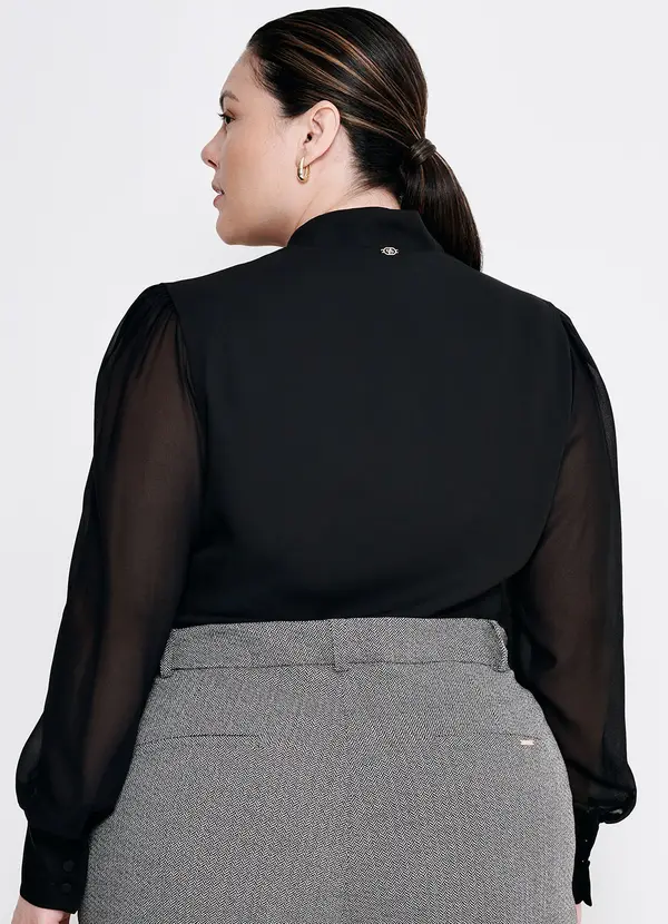 Principessa - Blusa Preta com Laço Vanilde 6