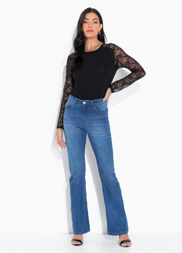 bonprix - Blusa com Manga em Renda Preta 4